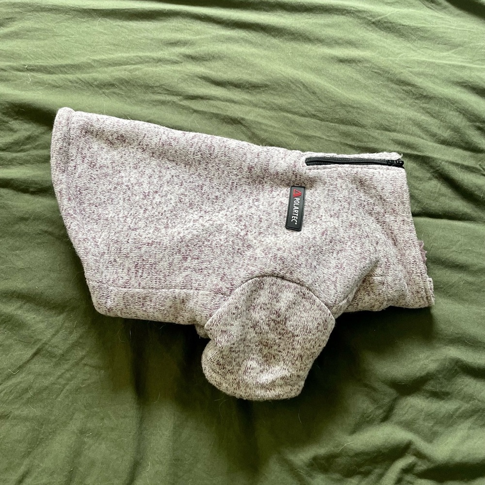 Polartec fleece lined dog coat